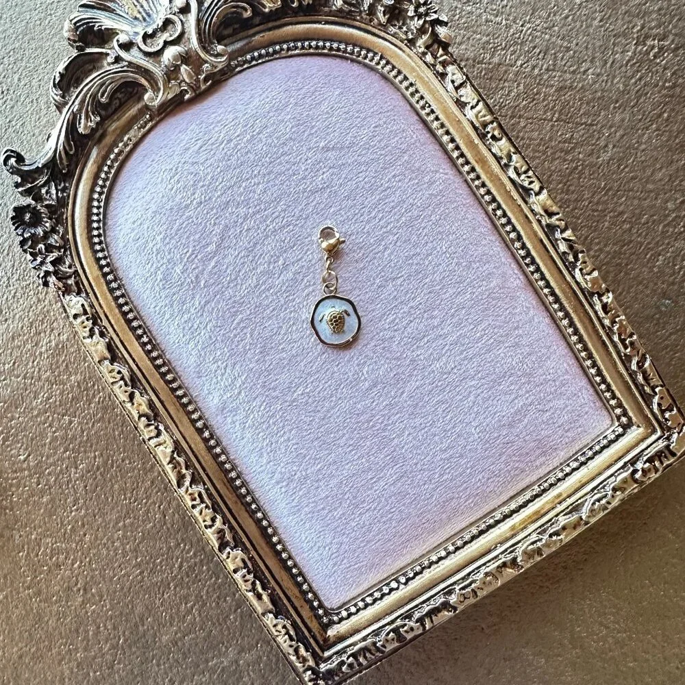 Sea Turtle Charm 18K Gold PVD Stainless Steel w/ Lobster Claw Clasp - Picture 7 of 10